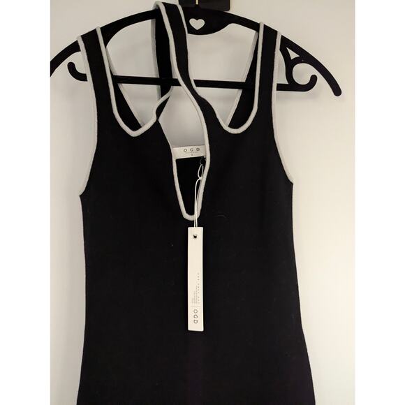 Revolve Black Dress One Grey Day With Twist Halter Neck - Picture 4 of 9